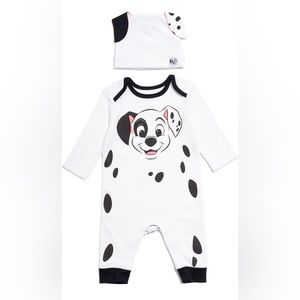 NEW - 101 Dalmatians onesie and hat set - 12 months